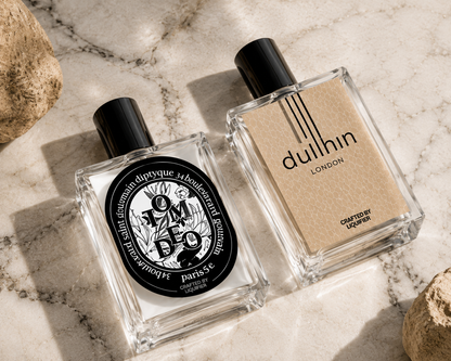 Eau De Parfum With Long Lasting Fragrance Or Glass Bottle For Daily Outfit & Special Occasion Scent Pack Of 2 (Dullhin London, Tom Deo)