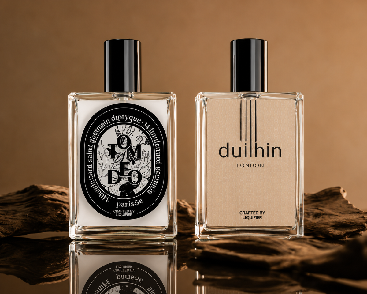 Eau De Parfum With Long Lasting Fragrance Or Glass Bottle For Daily Outfit & Special Occasion Scent Pack Of 2 (Dullhin London, Tom Deo)