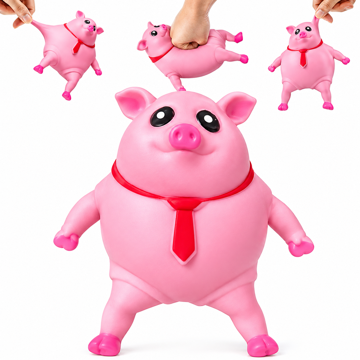 Pink Squishy Pig Stress Relief Toy for Adults, Teens & Kids, Office, Study, Travel and Gifting