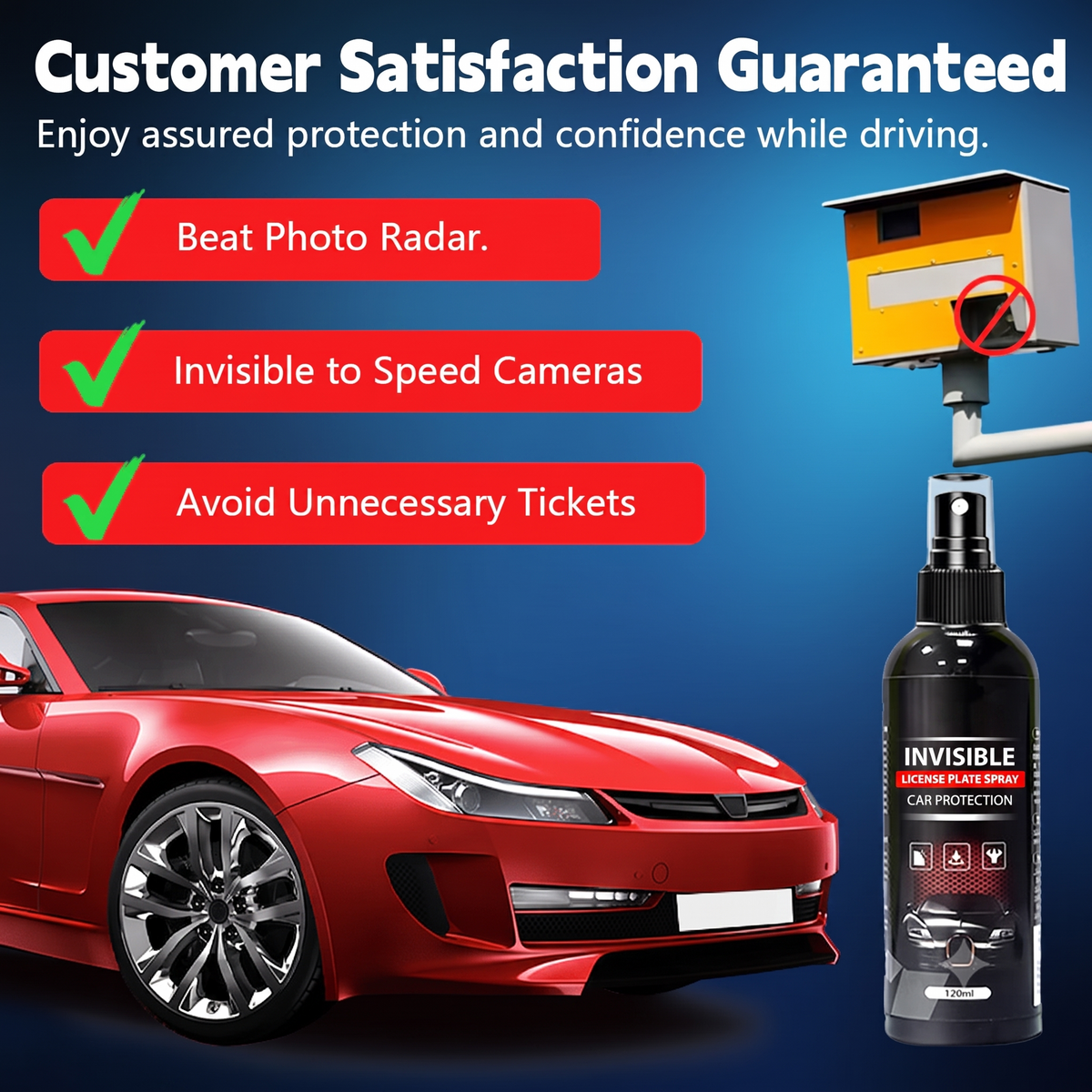 Invisible Number Plate Privacy Spray – 120ml | Advanced Reflective Plate Protection for Enhanced Vehicle Privacy