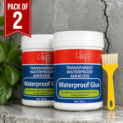 Transparent Waterproof Adhesive Glue (Pack of 2) - Clear Waterproof Sealant For Leak Repair & Crack Sealing
